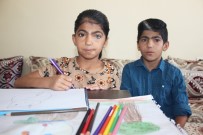 Renkli Gözlere Sahip Nurcan, Hayalleri İçin Çiziyor