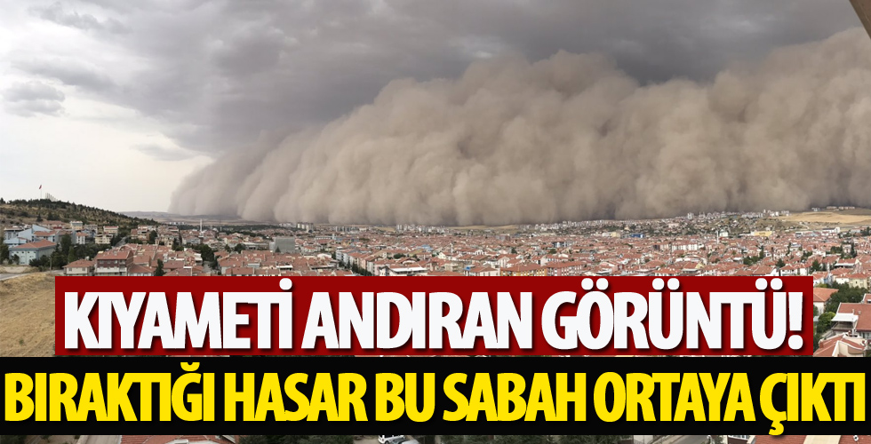 Ankara Polatlı'daki kum fırtınasının hasarı gün ağarınca ortaya çıktı