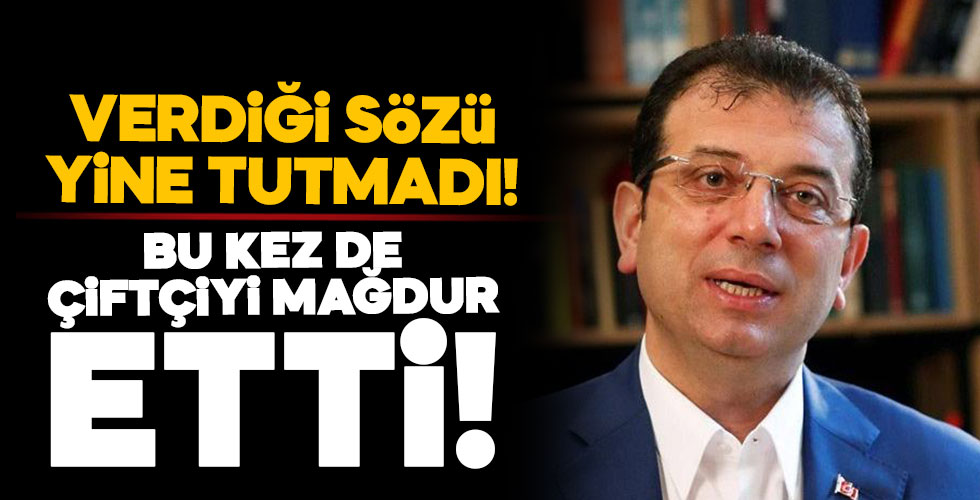İmamoğlu yine sözünde durmadı!