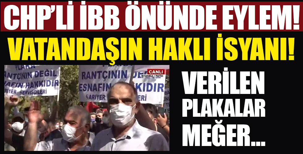 Vatandaşlar daha fazla dayanamadı! CHP'li İBB önünde gergin anlar