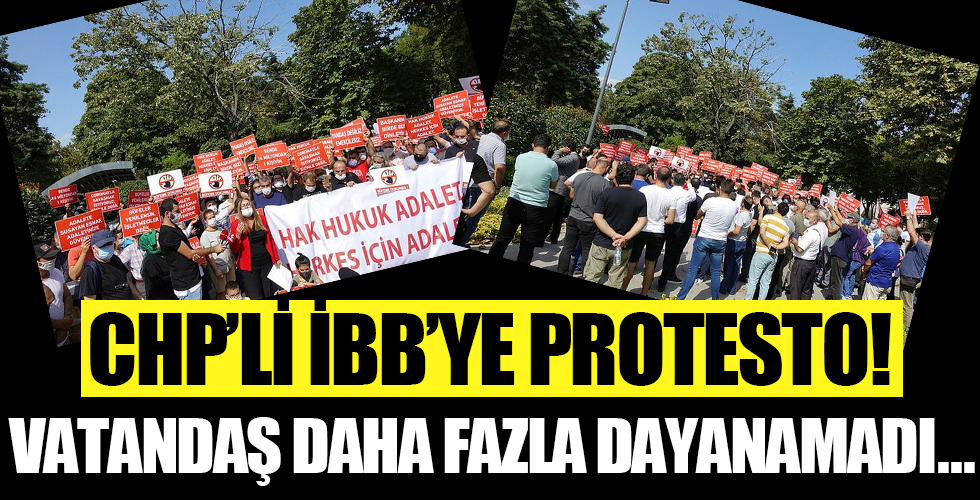 CHP'li İBB önünde protesto! Vatandaş zamlara isyan etti