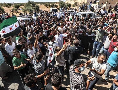 İdlib'te Türkiye için sokağa döküldüler!