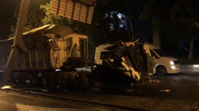 Başkent'te Kamyon Kazası Açıklaması 1 Yaralı