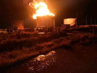 Musul'da Petrol Rafinesinde Büyük Yangın