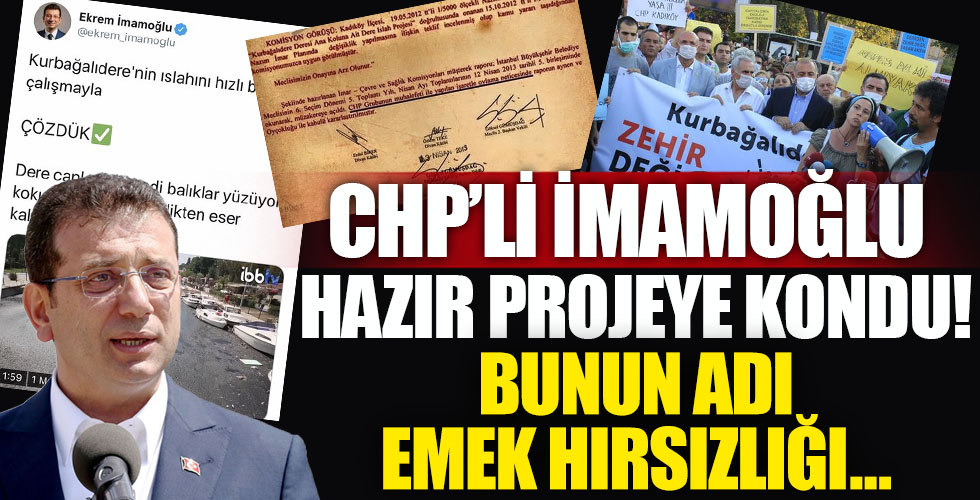 CHP'li İmamoğlu hazır projeye kondu!