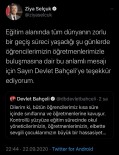 Milli Eğitim Bakanı Selçuk'dan MHP Lideri Bahçeli'ye Teşekkür Mesajı