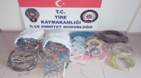 Tire'de Çuvalla Kablo Çalmak İsteyen 2 Kişi Yakalandı Haberi