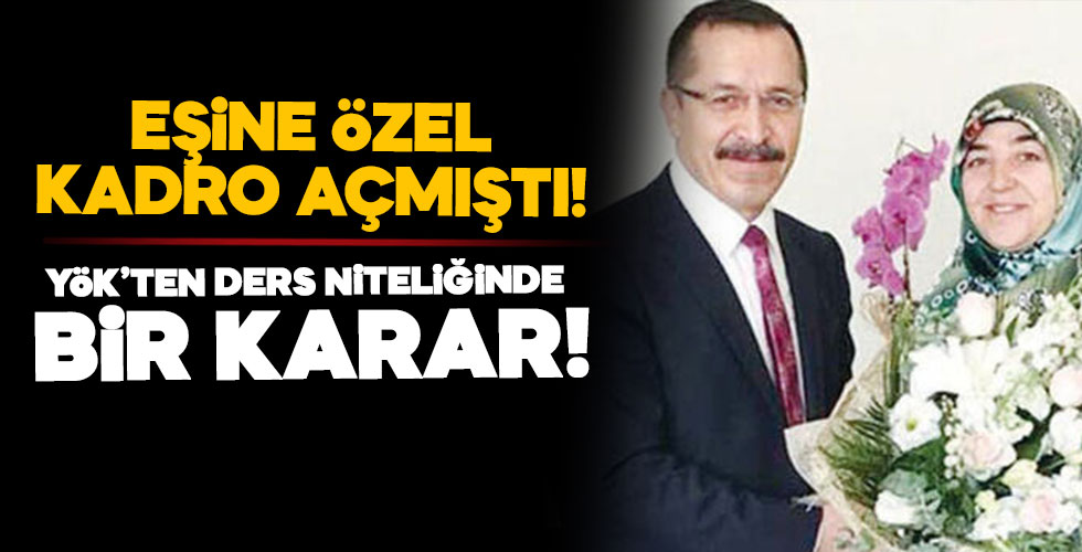 Eşine özel kadro açmıştı! Herkese ders olsun!