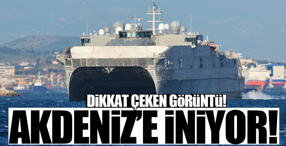 Dikkat çeken görüntü! Akdeniz'e iniyor!