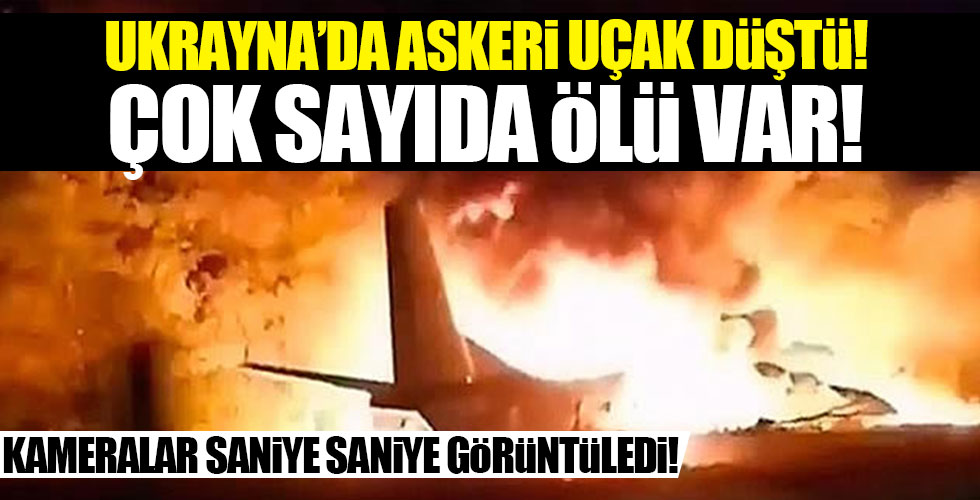 Ukrayna'da askeri uçak düştü!