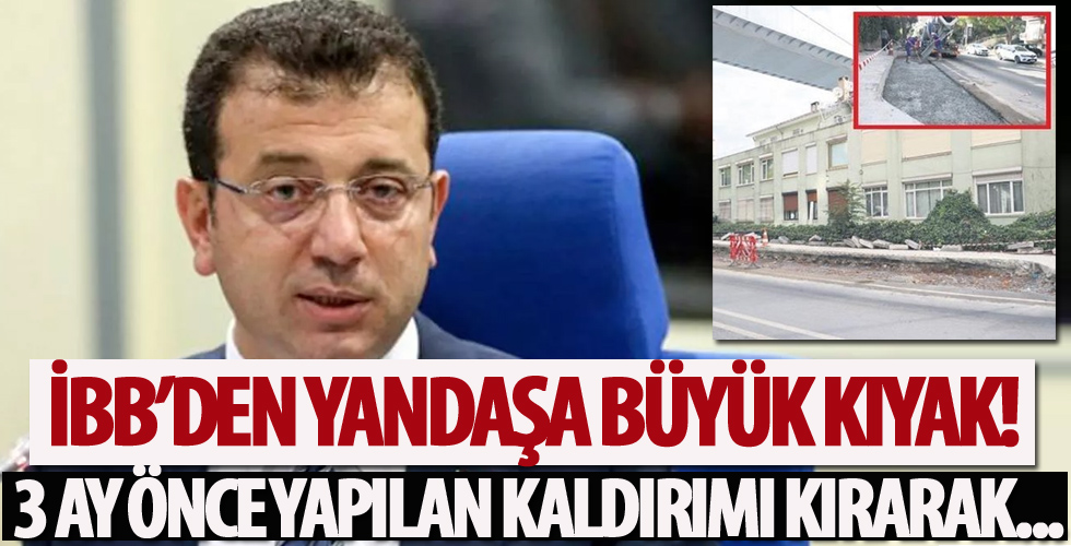 İBB, 3 ay önce yapılan yaya kaldırımını kırarak cep park yapmaya başladı!