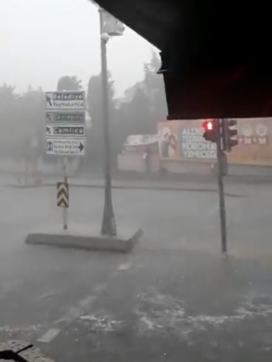 İstanbul'da dolu yağışı başladı!