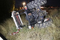 Aksaray'da Traktör Şarampole Devrildi Açıklaması 1 Yaralı