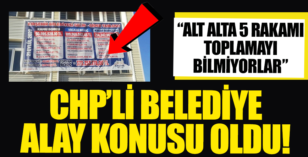 CHP'li belediye alay konusu oldu!