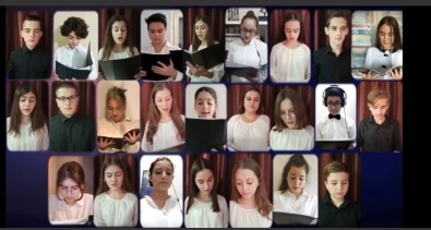ÇÜ Ortaokul Korosu'nun Online Konseri Ses Getirdi