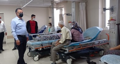 Kazada Yaralanan İşçilere Başkandan 'Geçmiş Olsun' Ziyareti