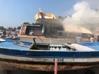 Hatay'da Tekne Yangını