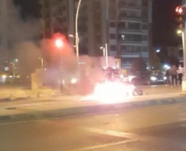 Malatya'da Motosiklet Yangını Korkuttu