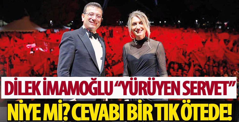 Dilek İmamoğlu yürüyen servet!