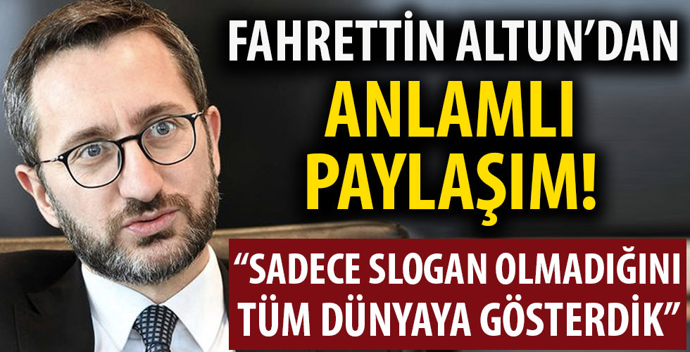 İletişim Başkanı Fahrettin Altun'dan dikat çeken 'Azerbaycan' paylaşımı