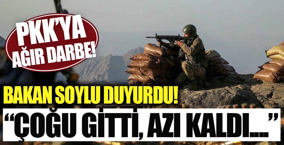 PKK'ya ağır darbe! Bakan Soylu duyurdu!