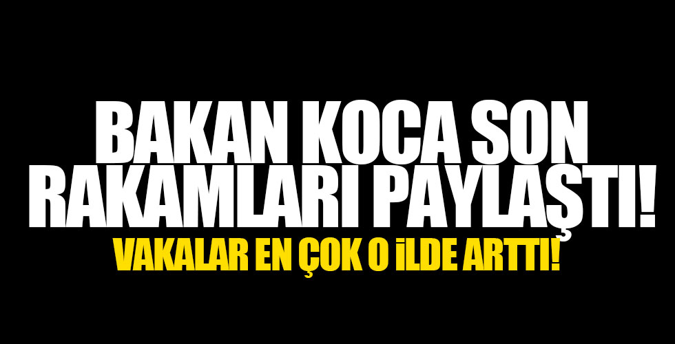 Bakan Koca son rakamları açıkladı!