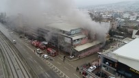 Bursa'da Mobilya Fabrikasındaki Yangın Drone İle Görüntülendi Haberi