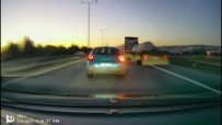(Özel) TEM Otoyolunda Hatalı Sollama Neredeyse Faciaya Neden Oluyordu