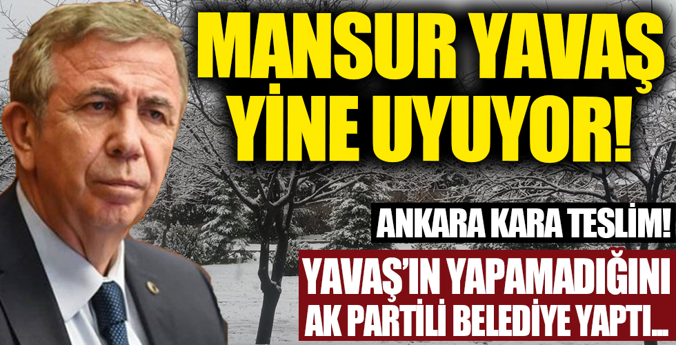 Ankara kara teslim! Mansur Yavaş uyuyor!
