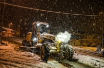 Bünyan'da Karla Mücadele Gece Boyu Sürdü Haberi