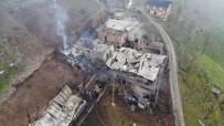 Trabzon'un Araklı İlçesi Taşgeçit Mahallesindeki Yangının Hasarı Gün Ağarınca Ortaya Çıktı Haberi