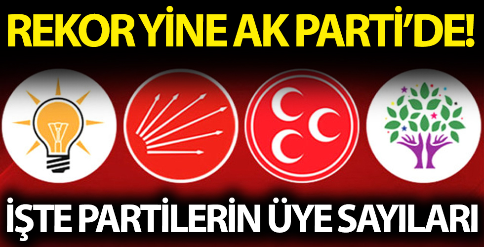 Resmen duyuruldu! İşte AK Parti, CHP, MHP ve İYİ Parti'nin üye sayıları...
