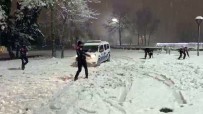 Sakarya'da Polis Ekipleri Gönüllerince Karın Keyfini Çıkardı