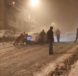 Bursa'da Kar Kazaları Kamerada...Sürücüler Zor Anlar Yaşadı