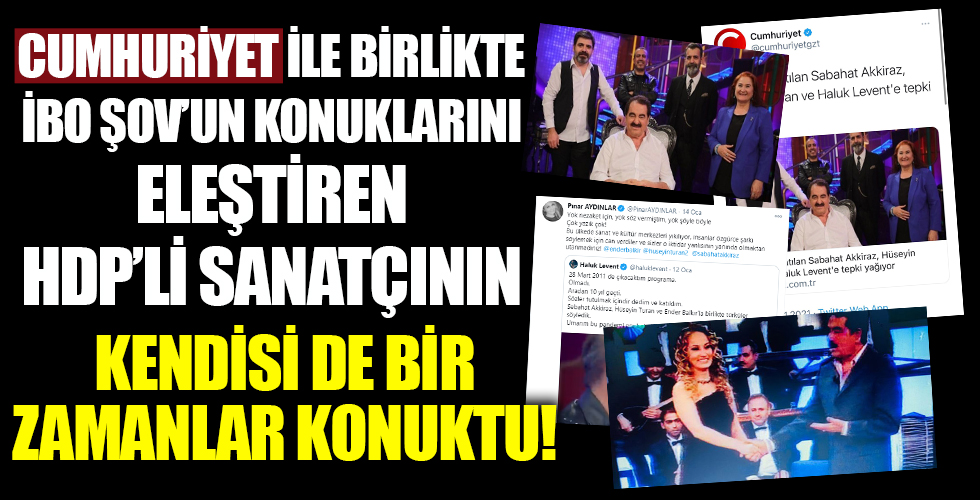 HDP’li Pınar Aydınlar 'Cumhuriyet' ile birlikte eleştirdiği İbo Şov'ada kendisi de bir zamanlar  konuktu!