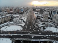 Beylikdüzü'nde Kar Manzarası Havadan Görüntülendi Haberi