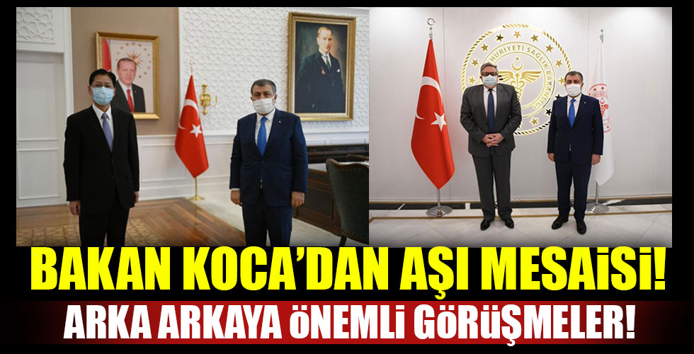 Bakan Koca'dan arka arkaya önemli görüşmeler!