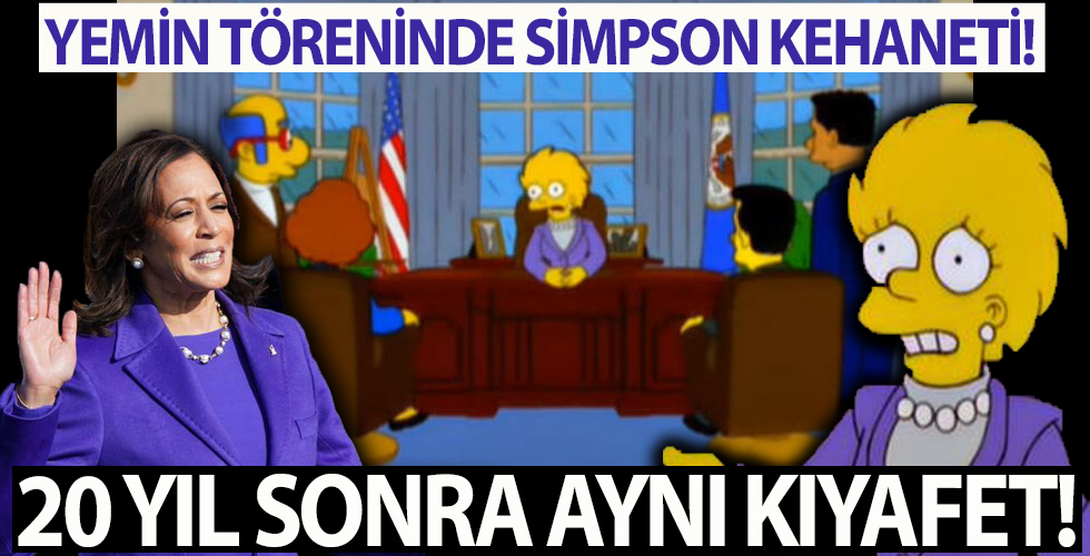 ABD'deki Biden ve Harris'in yemin törenine Simpsonlar damga vurdu! 20 yıl önceden bildiler