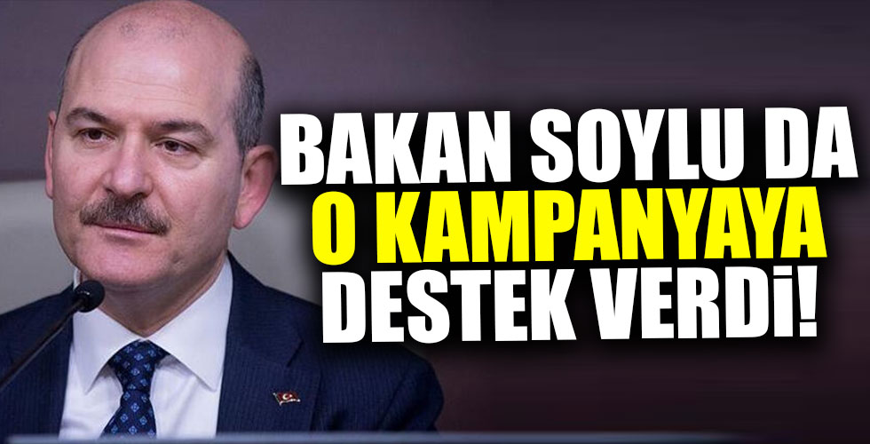 Bakan Soylu'dan o kampanyaya destek!