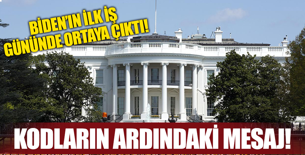 Biden başkan olduktan sonra ortaya çıktı! Beyaz Saray sitesindeki gizli mesaj!