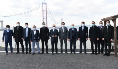 AK Parti Grup Başkanvekili Turan, 1915 Çanakkale Köprüsü'nün İnşaat Şantiyesini Gezdi