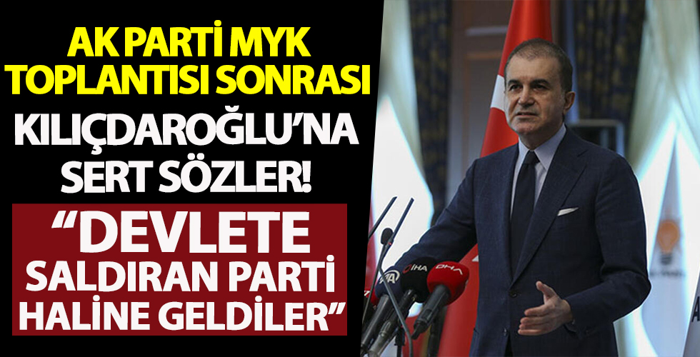 AK Parti Sözcüsü Ömer Çelik, MYK toplantısının ardından açıklamalarda bulundu!