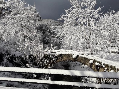 Aydın'da Kar Yağışı İle Kartpostallık Görüntüler Oluştu