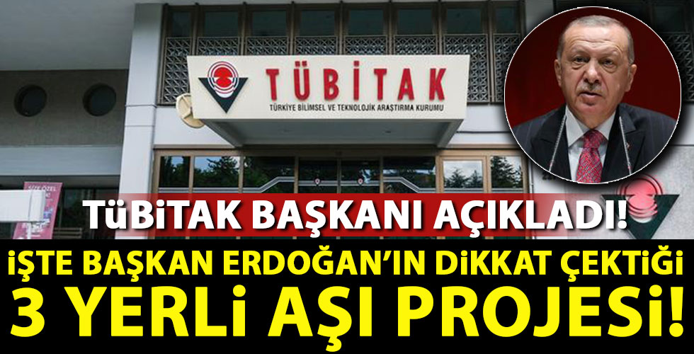 İşte Başkan Erdoğan’ın dikkat çektiği üç aşı projesi!
