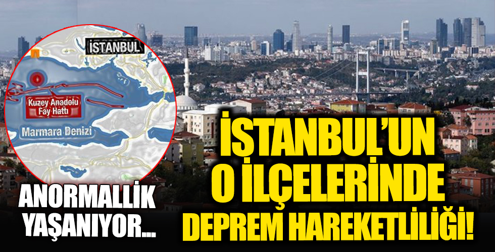 İstanbul'da bu üç ilçede deprem hareketliliği! Anormallik yaşanıyor...