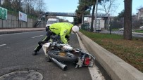 Samsun'da Motosiklet Devrildi Açıklaması 1 Yaralı