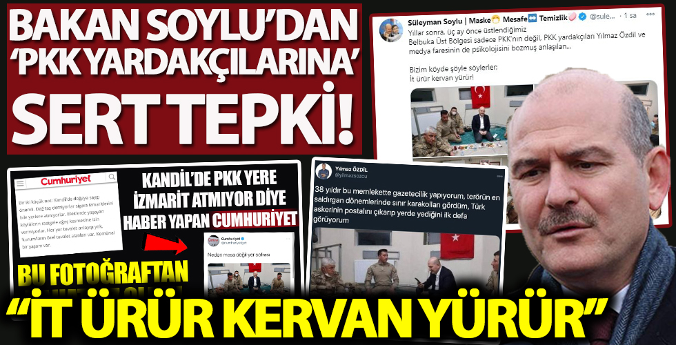Bakan Soylu'dan Sözcü gazetesi yazarı Yılmaz Özdil ve Cumhuriyet Gazetesi'ne çok sert tepki!