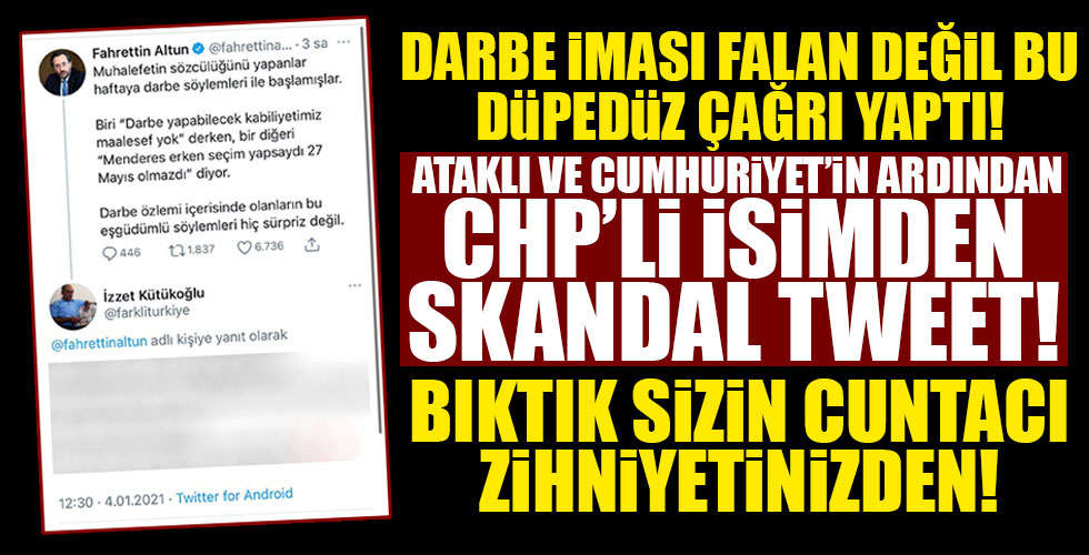 CHP'li isimden darbe iması! Zaruret vardır!