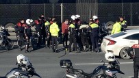 E-5 Karayolu'nda Kaza Geçiren Motosikletli Polisin Yardımına Meslektaşları Koştu Haberi