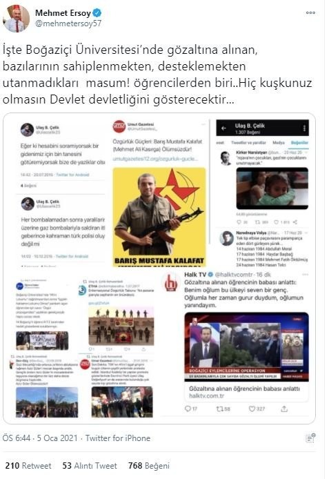 İşte Boğaziçi'ndeki 'masum' öğrencilerden biri!